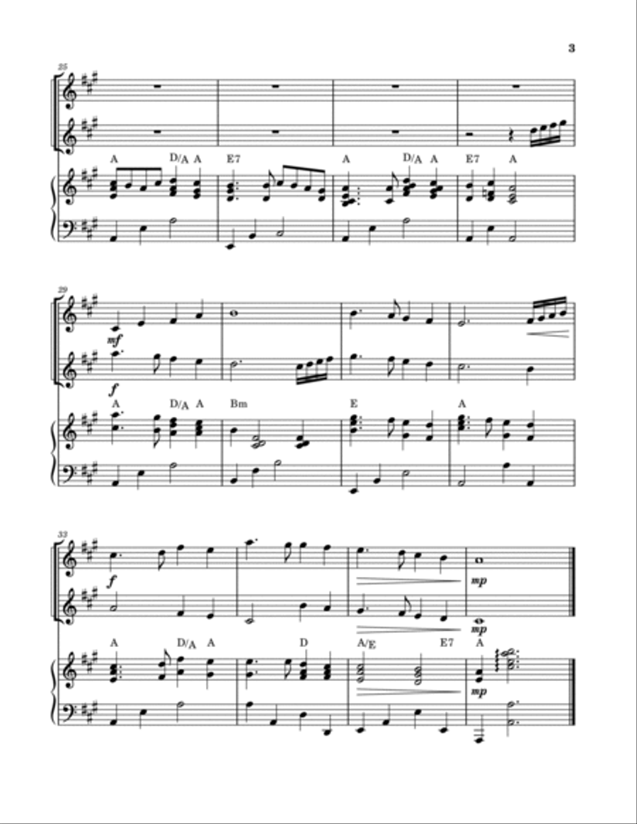 I Surrender All (Violin Duet and Piano) String Duet scores gallery preview page 3