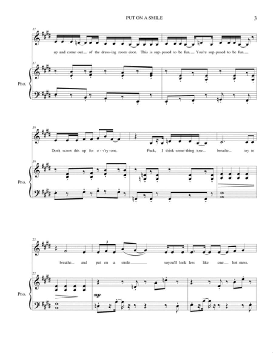 Put on a Smile Alto Voice scores gallery preview page 3