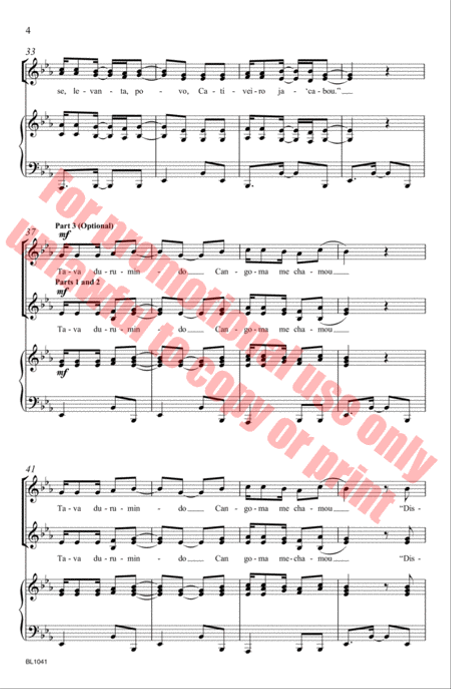 Cangoma Choir scores gallery preview page 5