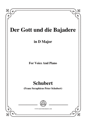 Schubert-Der Gott und die Bajadere,in D Major,for Voice&Piano