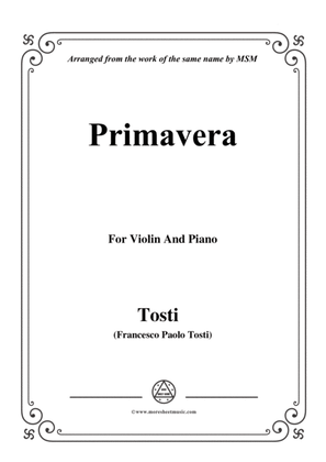 Tosti-Primavera, for Violin and Piano