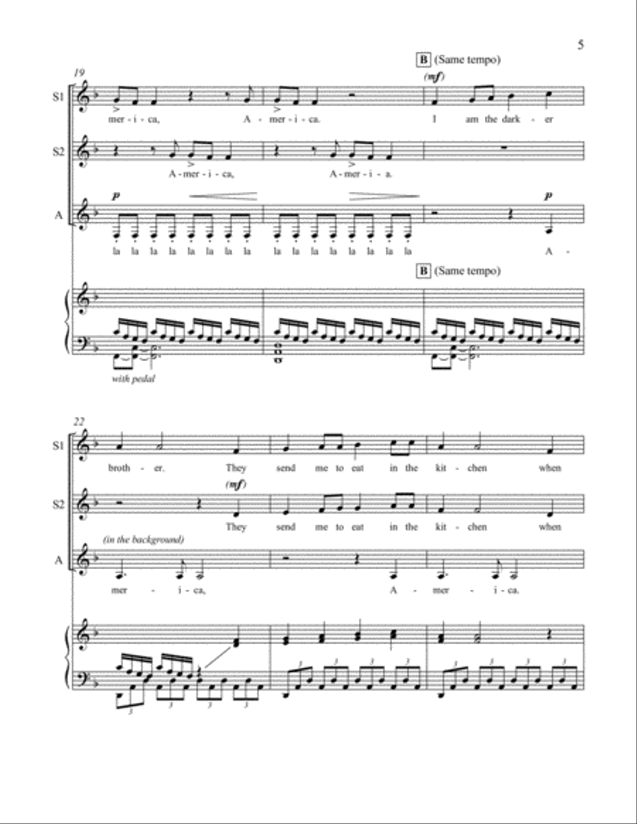 I, Too, Sing America Children's Choir scores gallery preview page 5