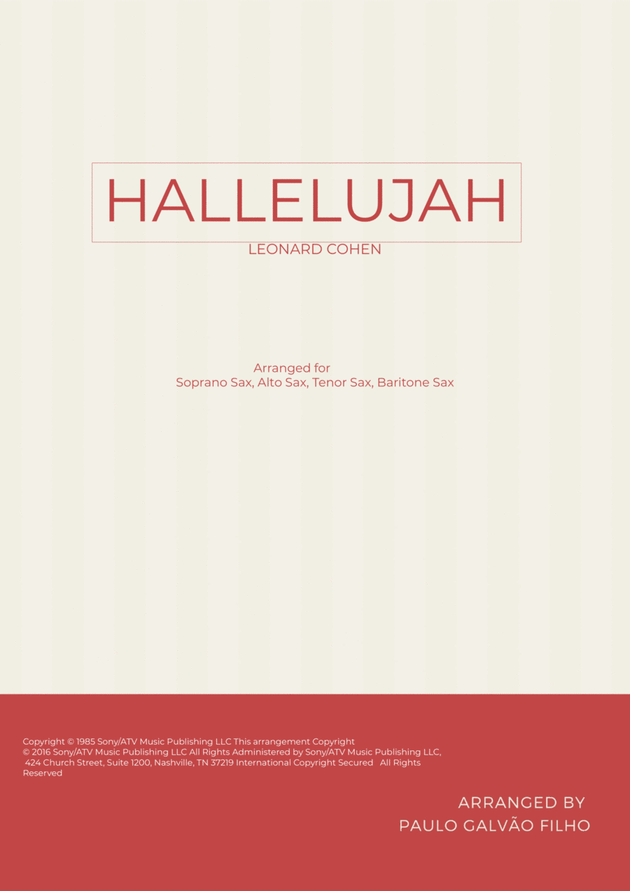 Hallelujah Hallelujah Woodwind Quartet scores gallery preview page 1