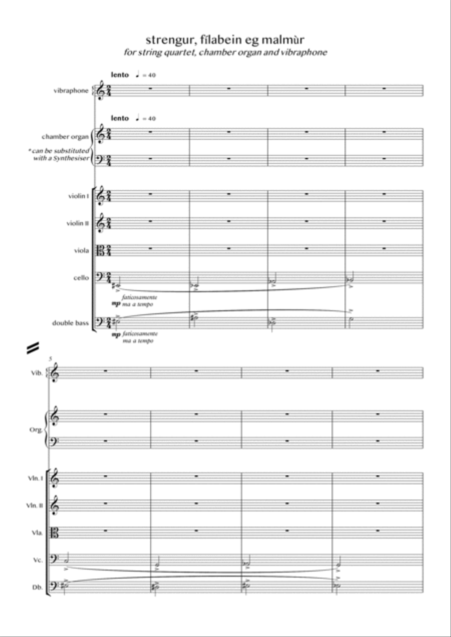 Strengur, filabein og malmur String Orchestra scores gallery preview page 2
