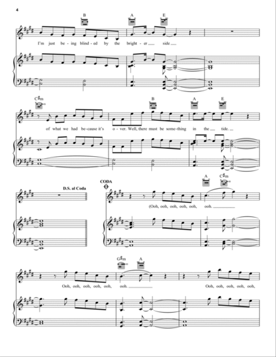 Bruises Piano, Vocal, Guitar scores gallery preview page 4
