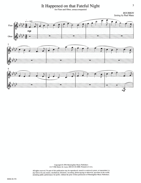 Two Lenten Hymns for Flute, Oboe and Organ