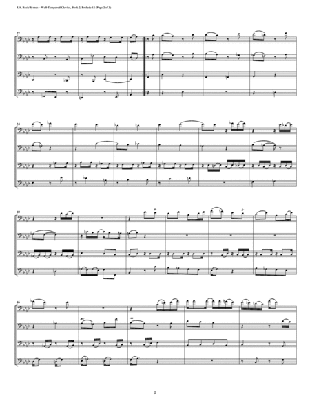 Prelude 12 from Well-Tempered Clavier, Book 2 (Bassoon Quartet) image number null