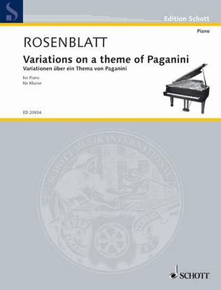 Book cover for Variations on a theme of Paganini