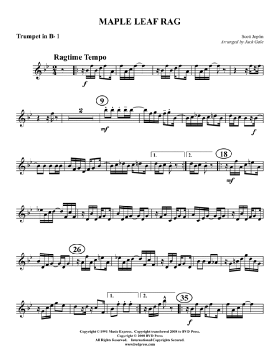 Maple Leaf Rag Brass Quintet scores gallery preview page 4