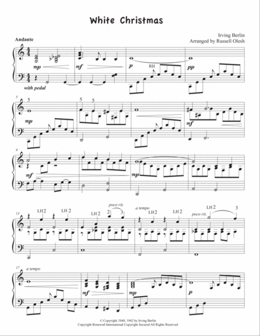 White Christmas Piano Solo scores gallery preview page 5