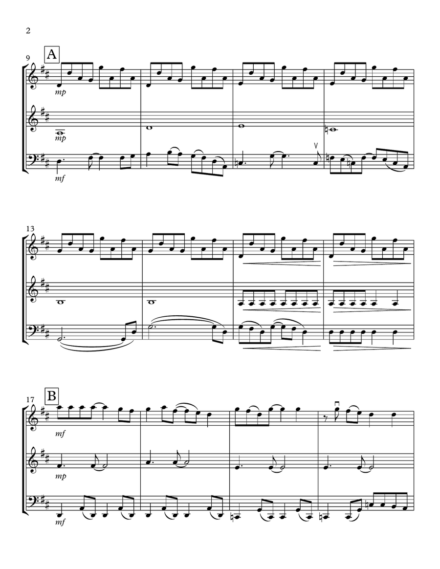 Sweet Child O' Mine String Trio scores gallery preview page 2