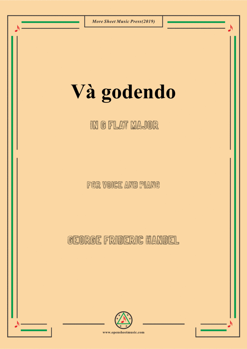 Handel-Và godendo in G flat Major,for Voice and Piano image number null