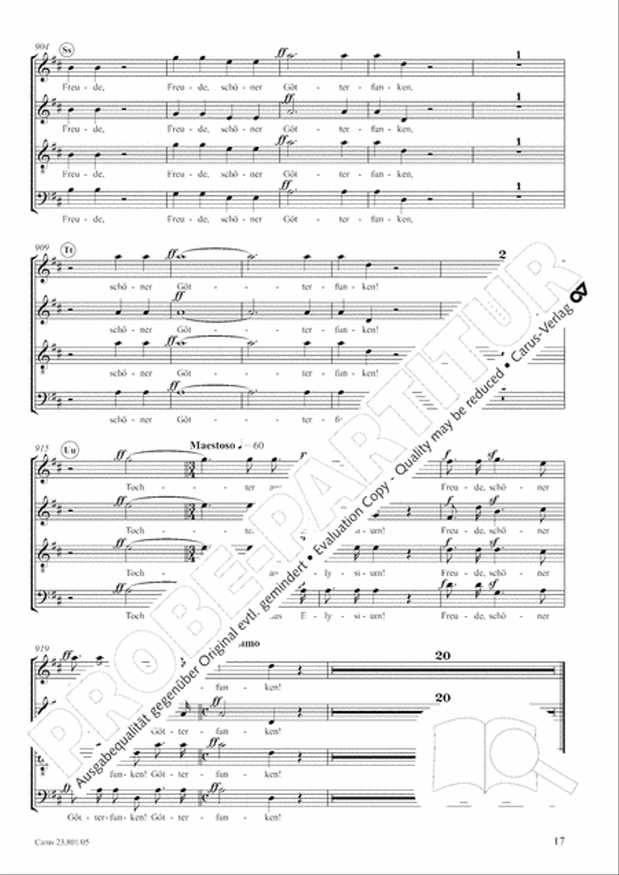 Symphony No. 9, Op. 125 - Finale (Choral Symphony) Symphony No. 9, Op. 125 - Finale (Choral Symphony) 4-Part scores gallery preview page 18