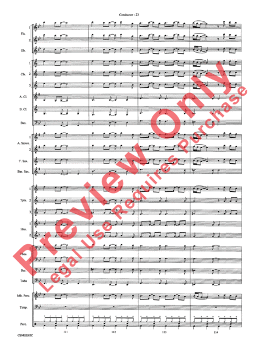 Mamma Mia! - Concert Band (Conductor's Score) Concert Band scores gallery preview page 26