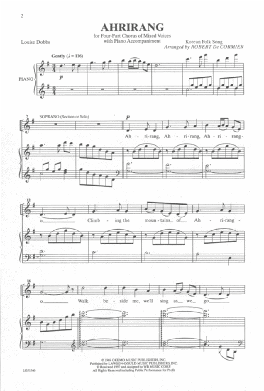 Ahrirang 4-Part scores gallery preview page 2