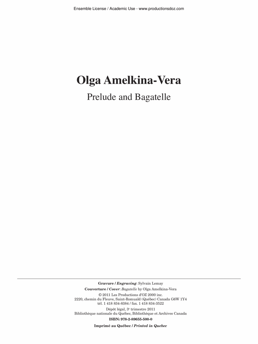 Prelude and Bagatelle Prelude and Bagatelle Classical Guitar scores gallery preview page 1