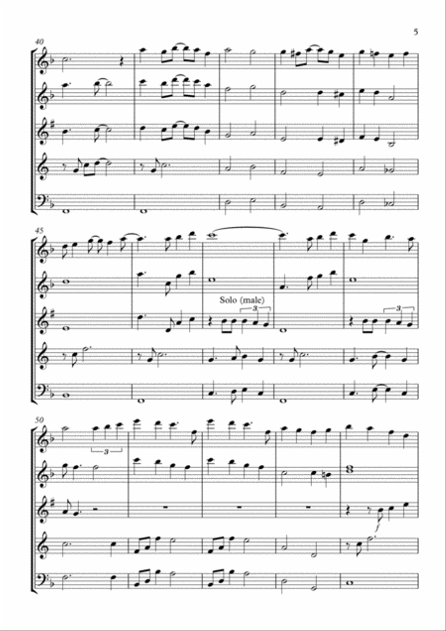 A Whole New World (from 'Aladdin') Woodwind Quintet scores gallery preview page 5