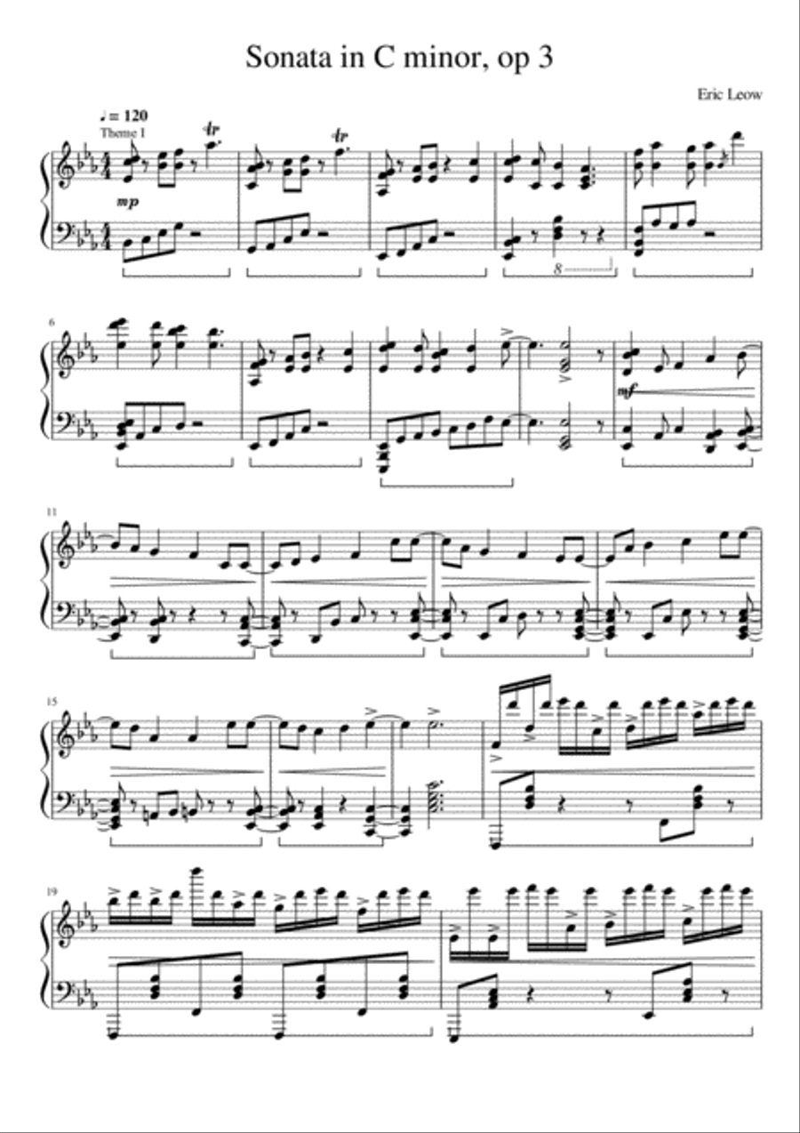 (For creative sparks) in C minor Piano Solo scores gallery preview page 1