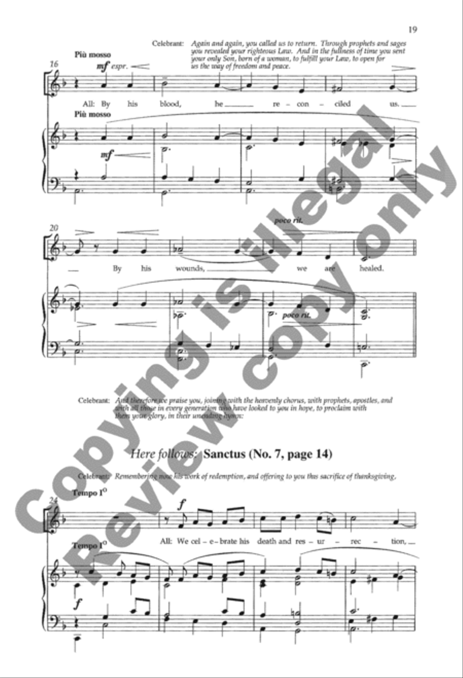 Mass of the Holy Trinity 4-Part scores gallery preview page 19