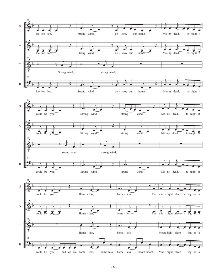 Homeless 4-Part scores gallery preview page 6