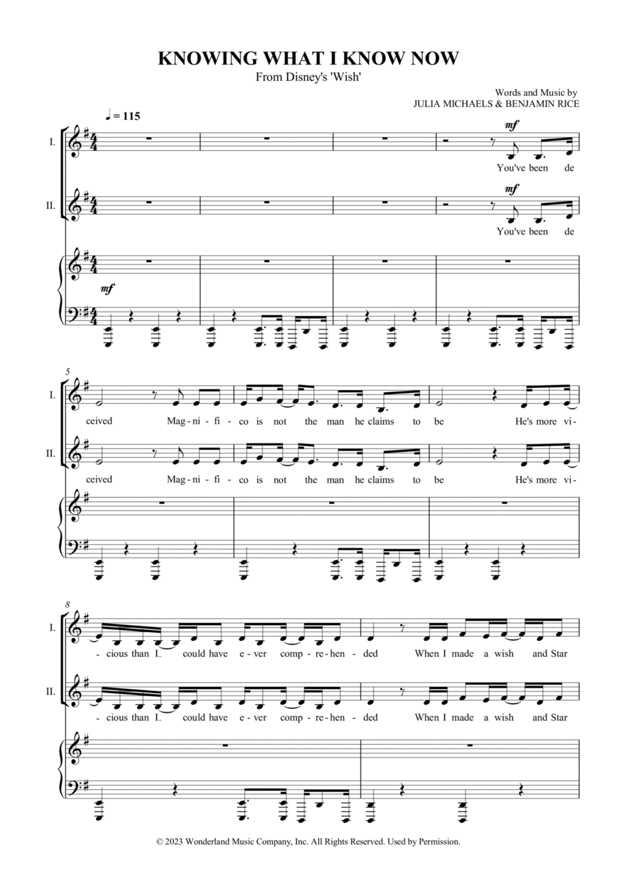 Knowing What I Know Now 2-Part scores gallery preview page 1