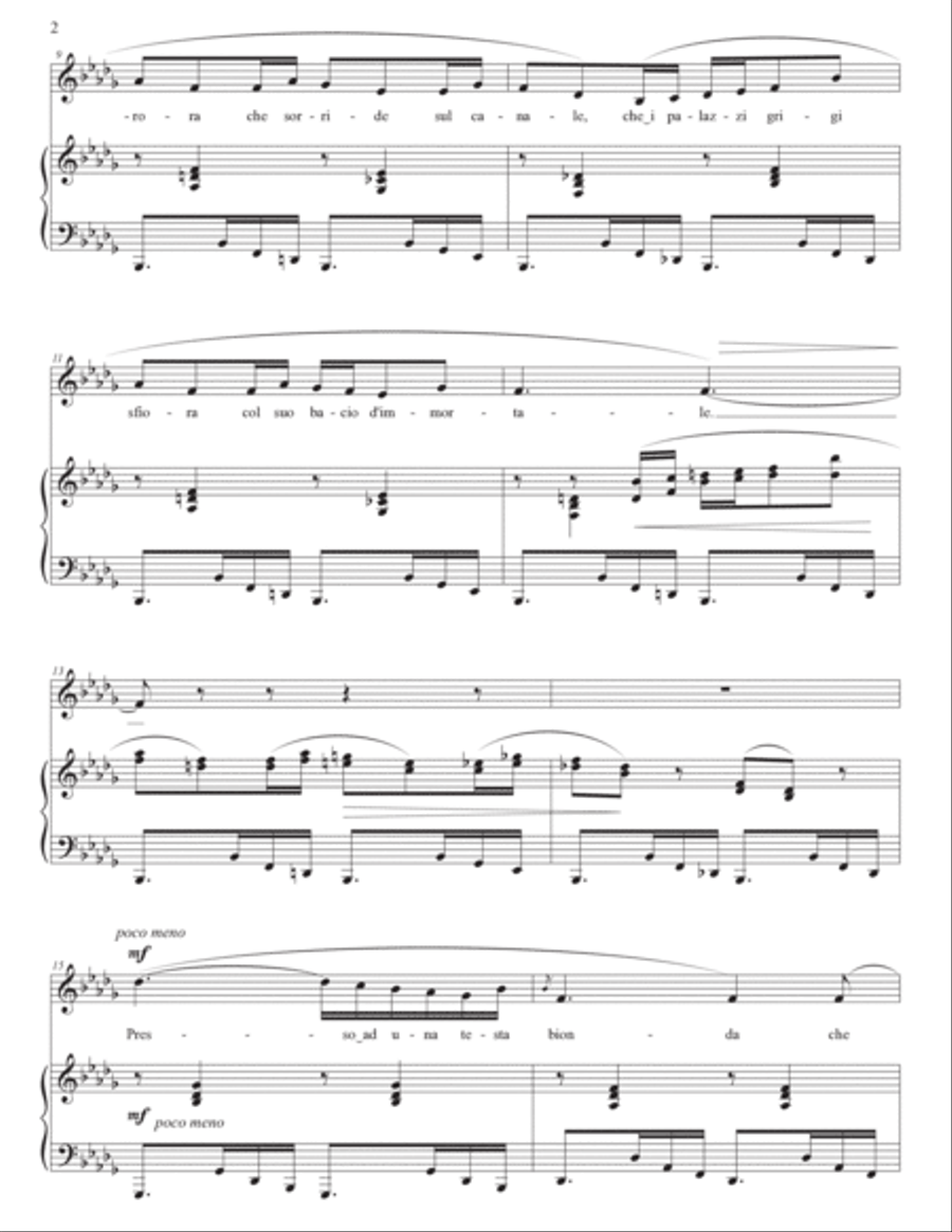 BROGI: Visione Veneziana (transposed to B-flat minor) Voice scores gallery preview page 3