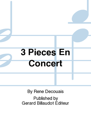 Book cover for 3 Pieces En Concert