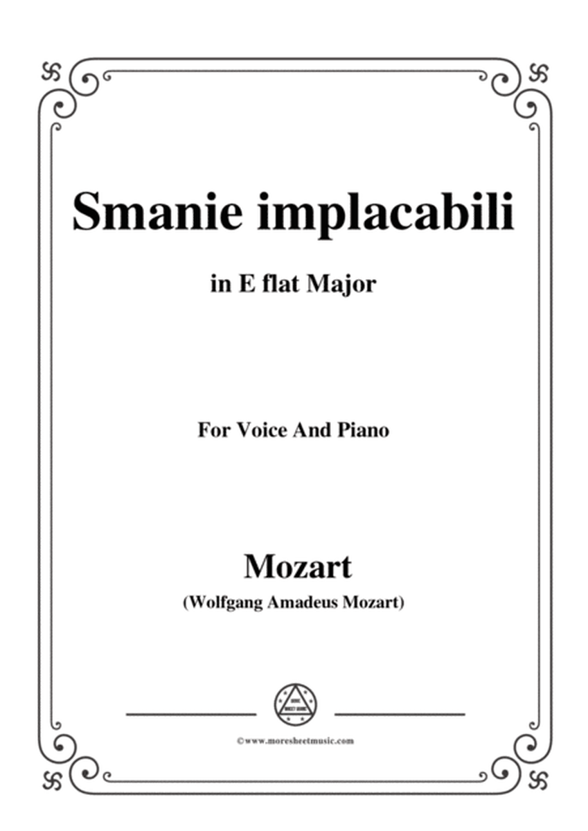 Mozart-Smanie implacabili,from 'Così fan tutte',in E flat Major,for Voice and Piano image number null