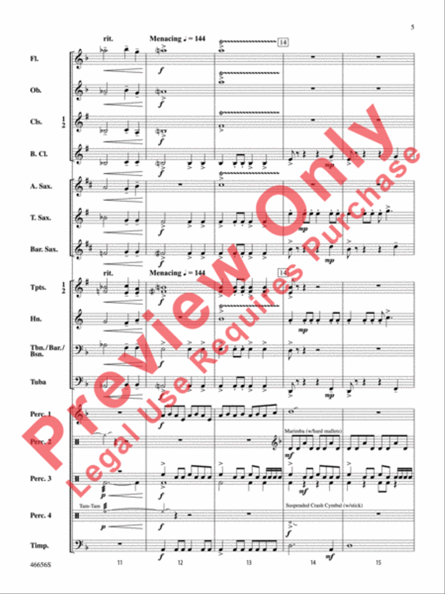 Cha'La Concert Band scores gallery preview page 6