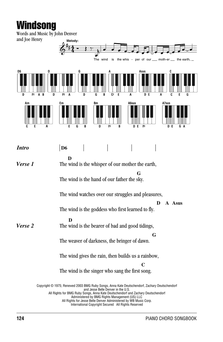 Windsong Windsong Piano scores gallery preview page 1