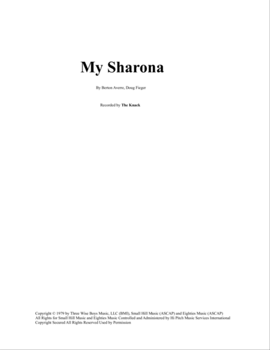 My Sharona image number null