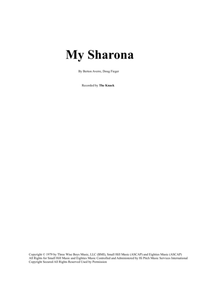 My Sharona image number null