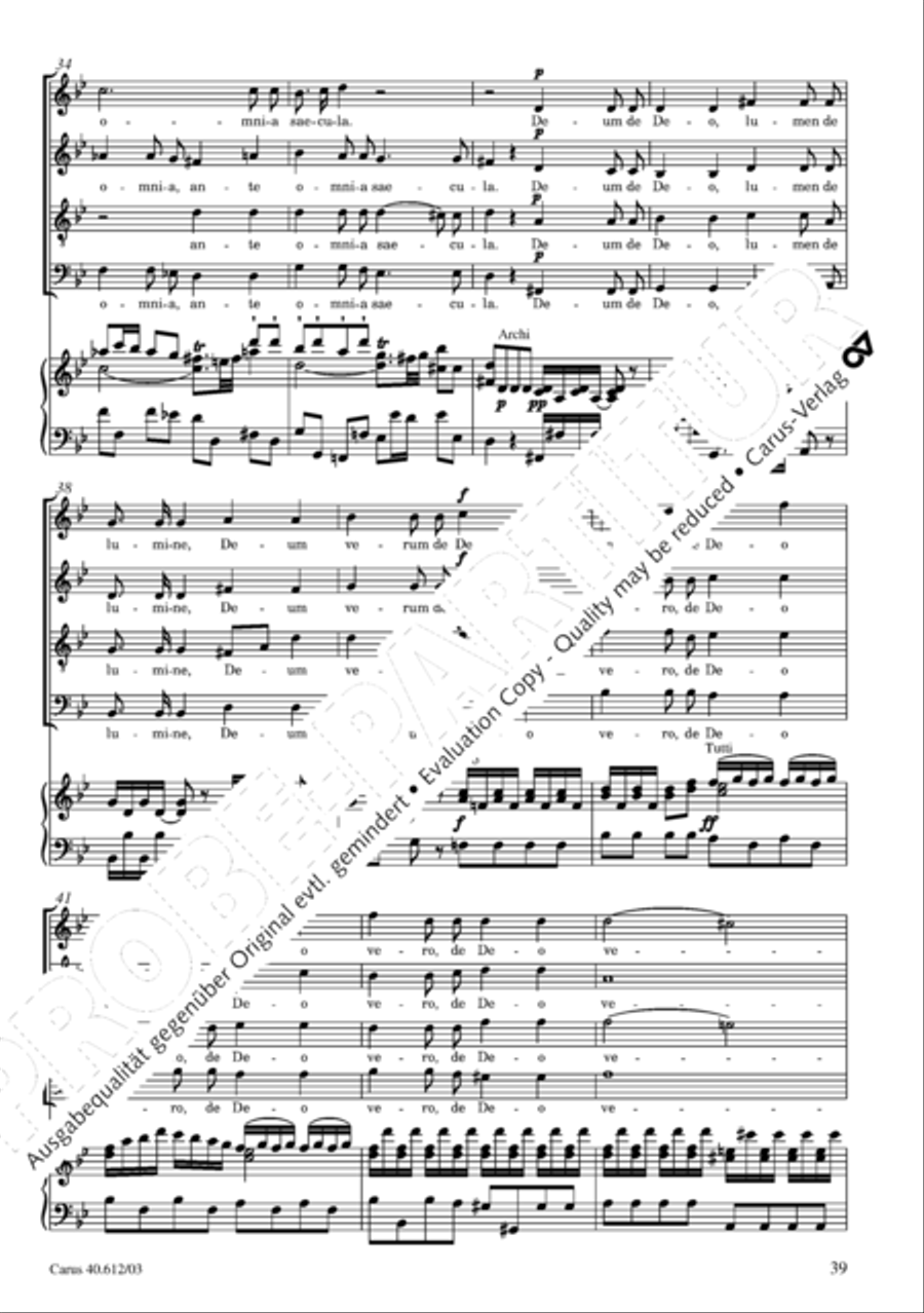Harmoniemesse in B 4-Part scores gallery preview page 40