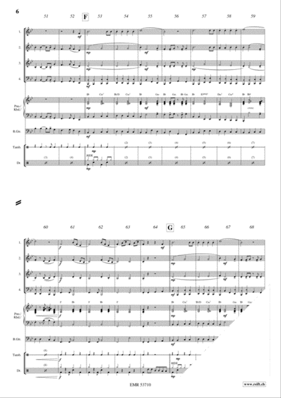 Bayerischer Defiliermarsch Brass Quartet scores gallery preview page 6