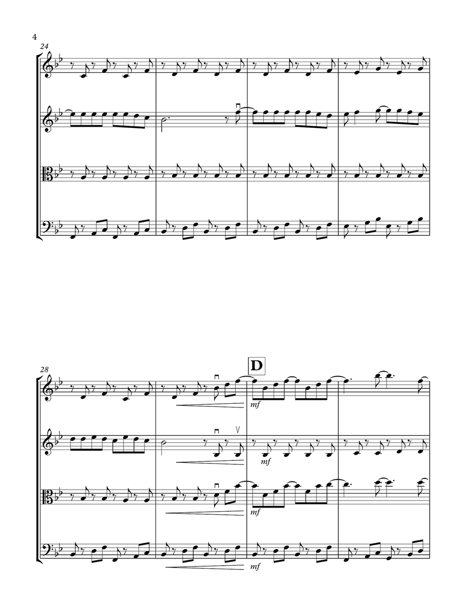 Ob-la-di, Ob-la-da String Quartet scores gallery preview page 4