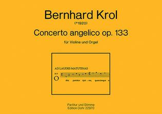 Book cover for Concerto angelico für Violine und Orgel op. 133 (1993)