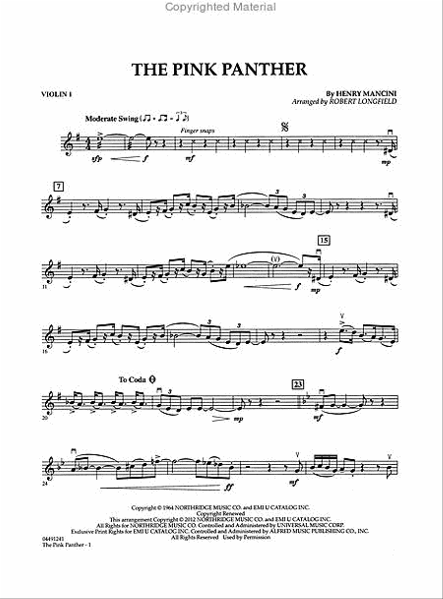 The Pink Panther String Quartet scores gallery preview page 3