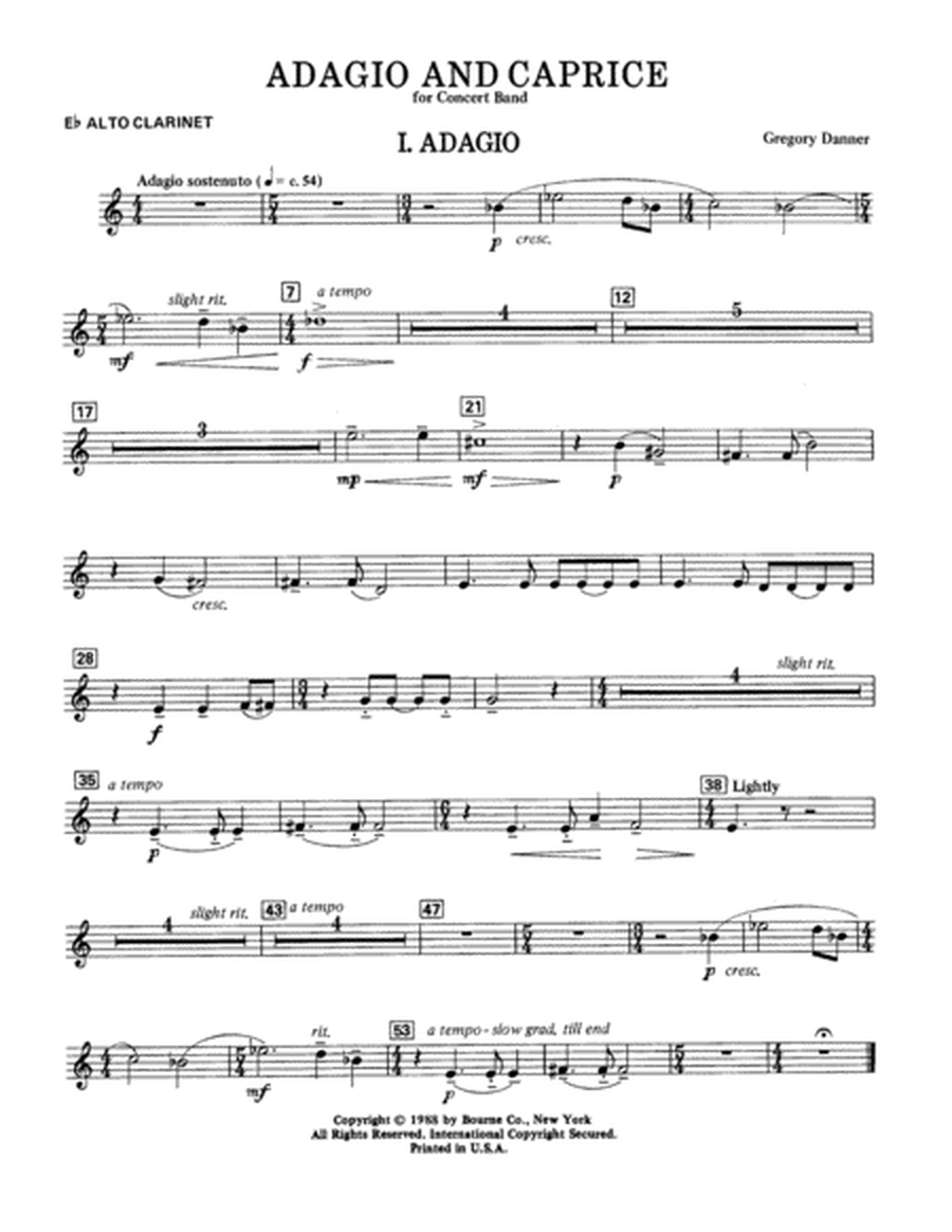 Adagio and Caprice - Eb Alto Clarinet