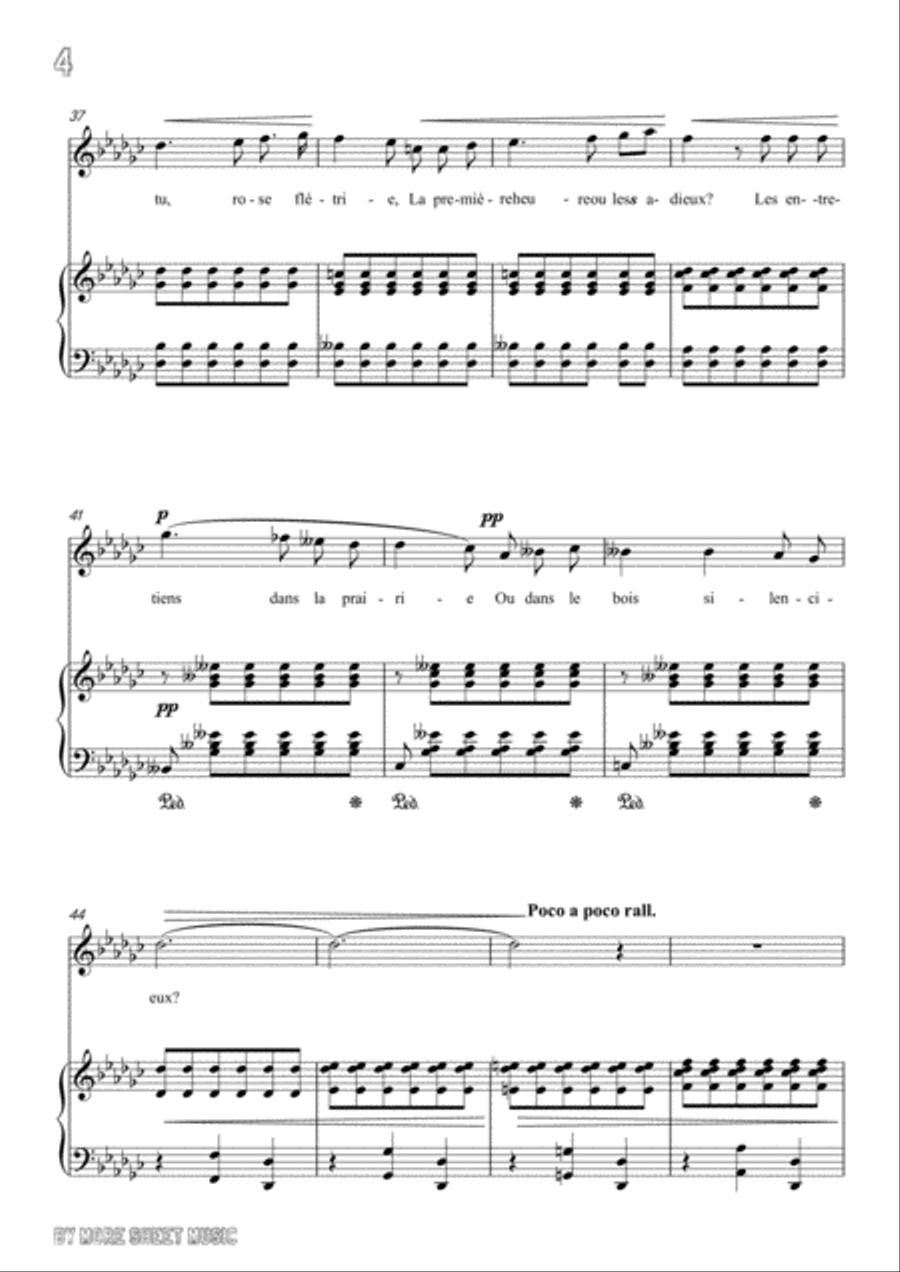 Viardot-Fleur desséchée in G flat Major,for Voice and Piano