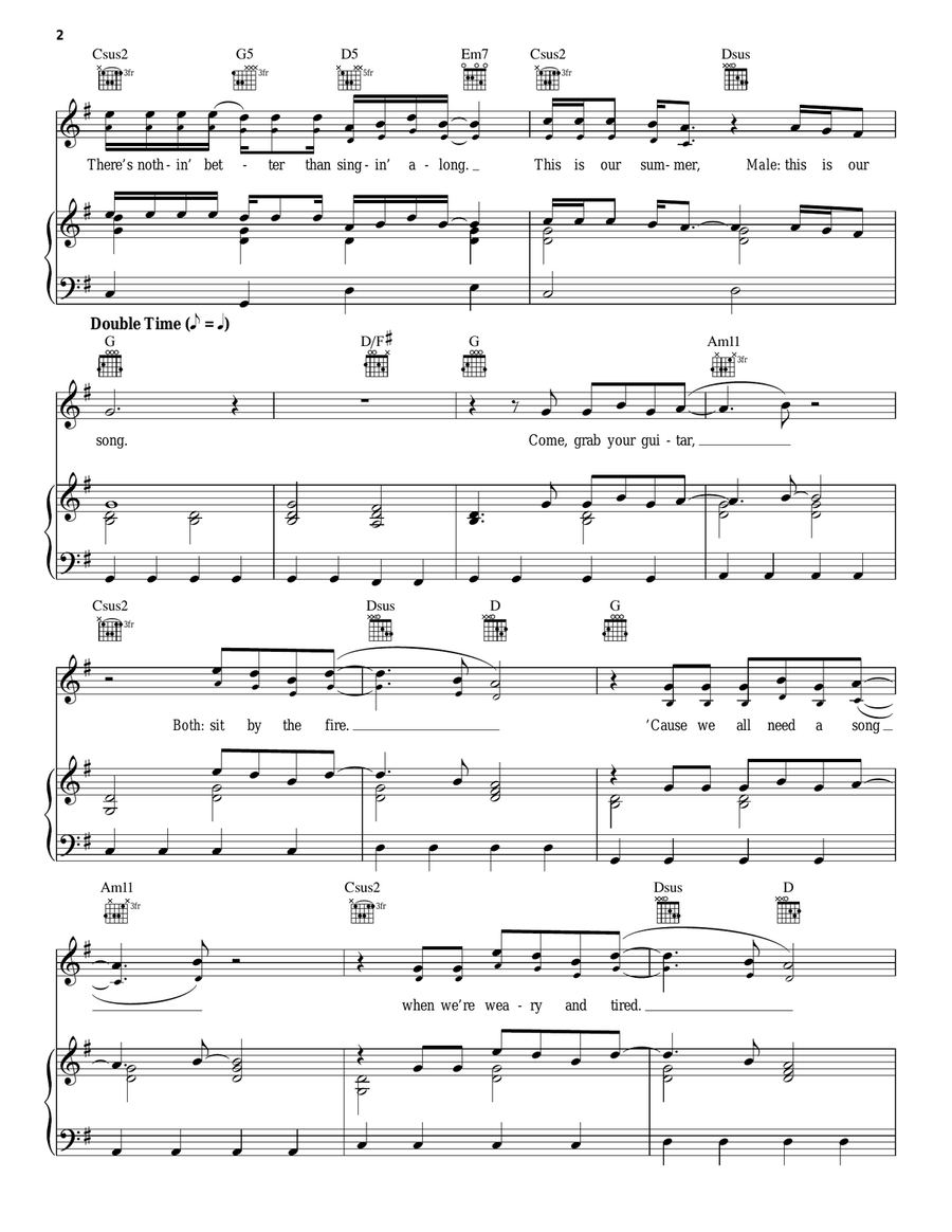 This Is Our Song (from Camp Rock 2) Piano, Vocal, Guitar scores gallery preview page 2