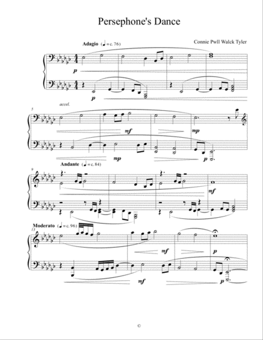 Persephone's Dance Persephone's Dance Piano Solo scores gallery preview page 1
