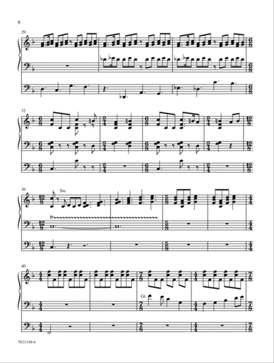 Again, I Say, Rejoice! Organ Solo scores gallery preview page 5