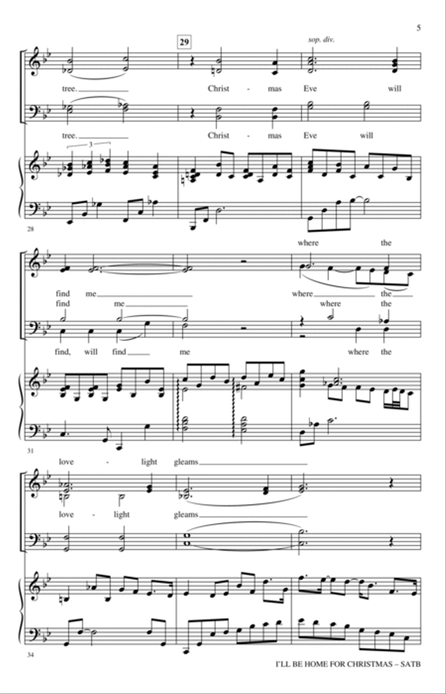 I'll Be Home For Christmas 4-Part scores gallery preview page 4
