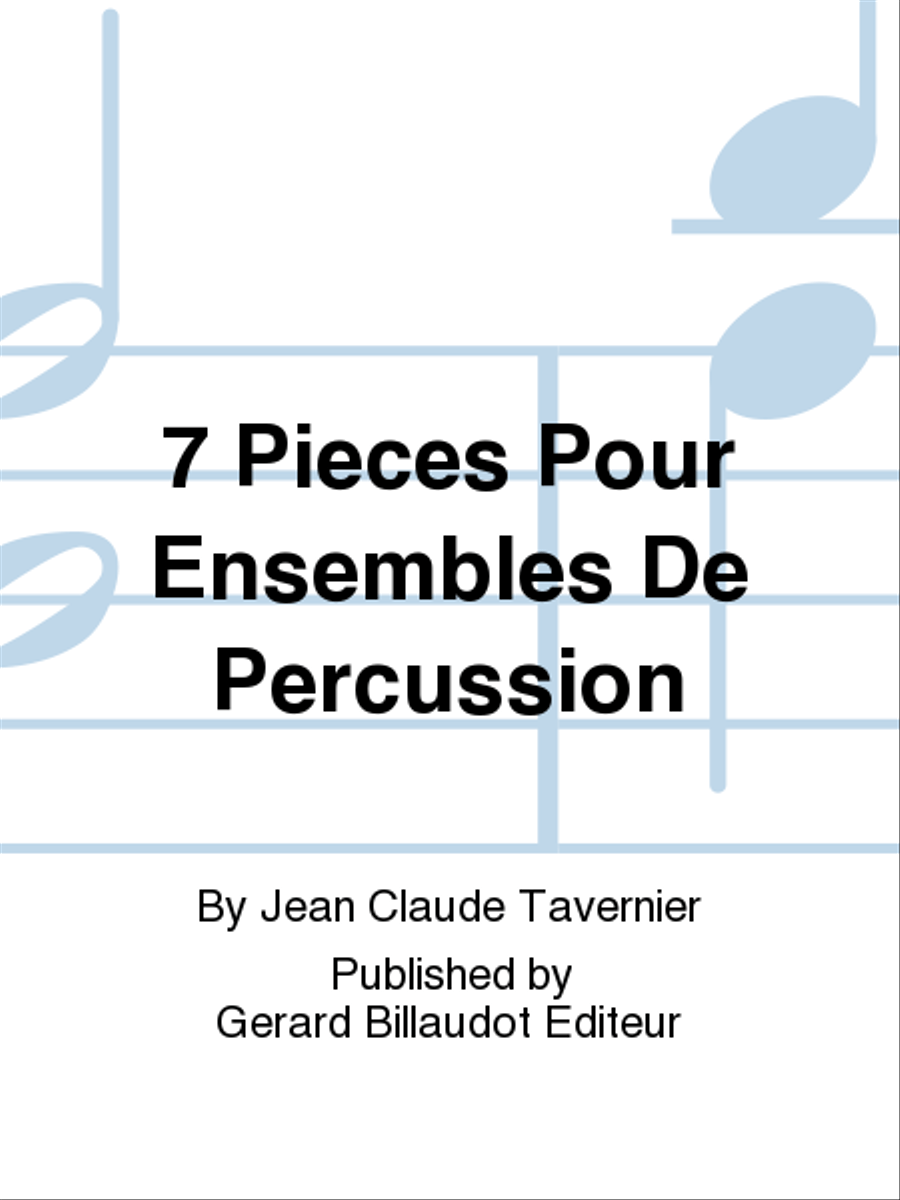 7 Pieces Pour Ensembles De Percussion Percussion Ensemble scores gallery preview page 1