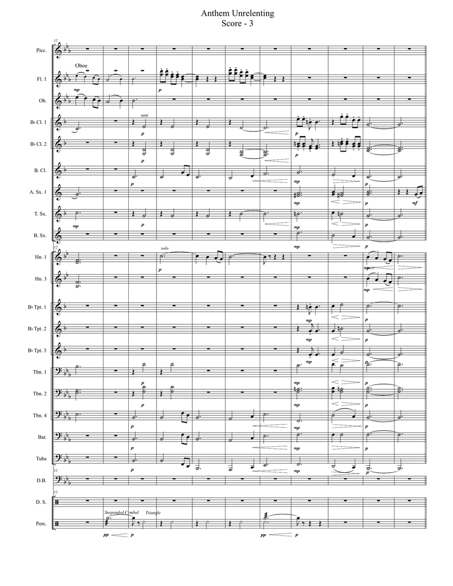 Anthem Unrelenting Concert Band scores gallery preview page 3