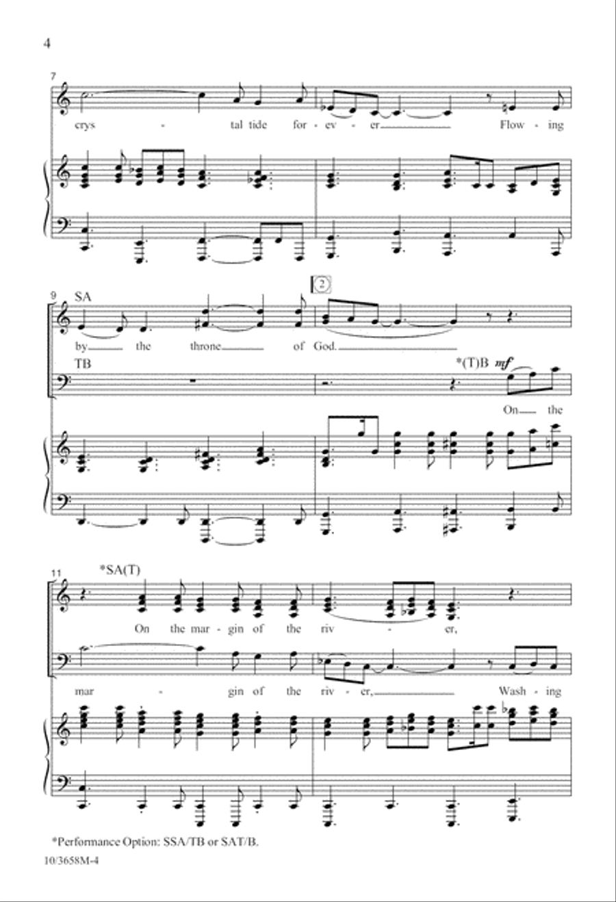 We Will Gather at the River 4-Part scores gallery preview page 5