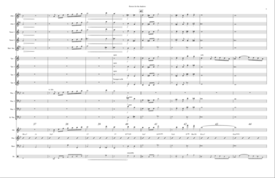 flowers for the shadows Jazz Ensemble scores gallery preview page 6