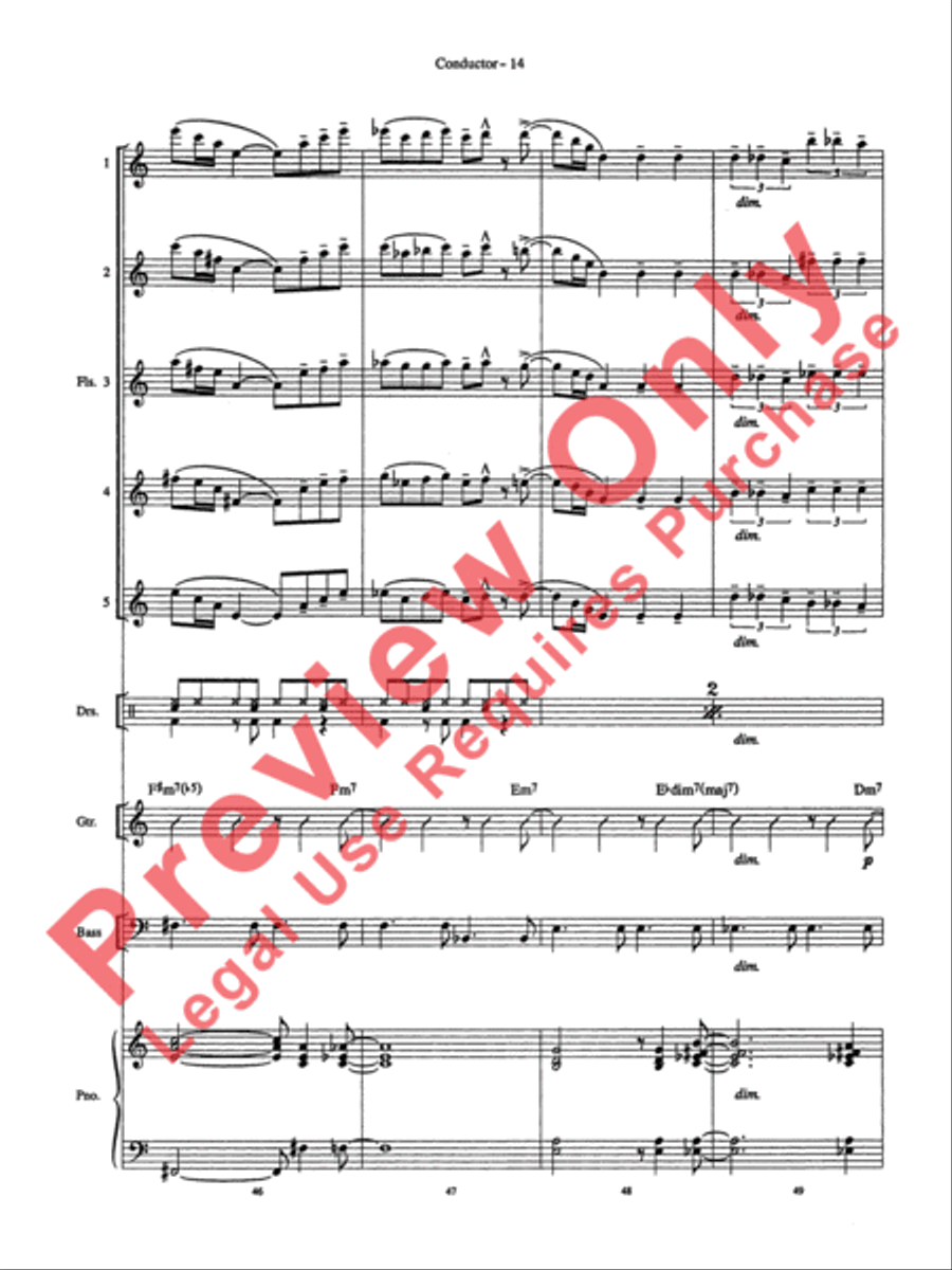 Night and Day Night and Day Flute Choir scores gallery preview page 15