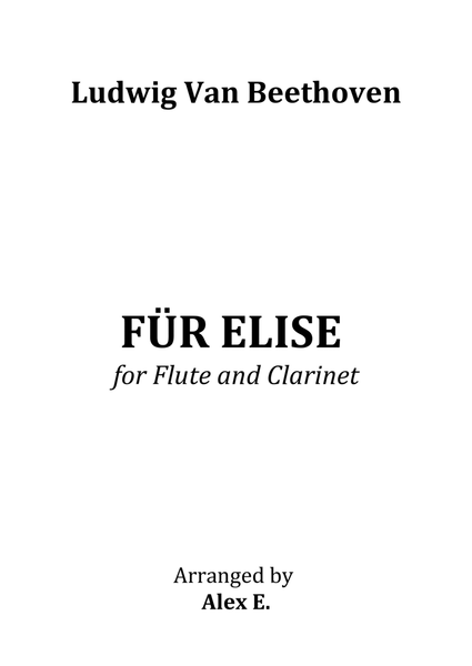 Für Elise - for Flute and Clarinet image number null