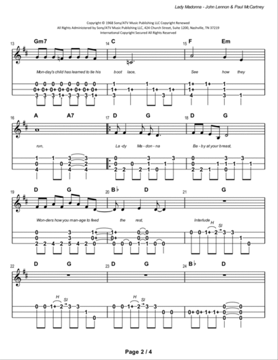 Lady Madonna Part scores gallery preview page 3